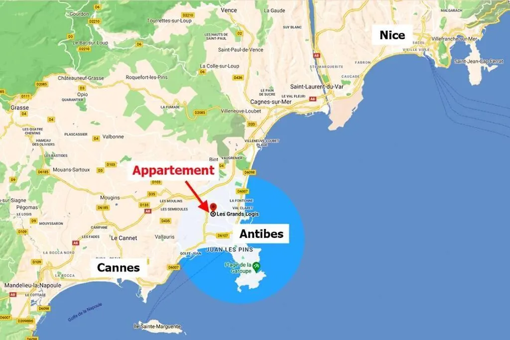 Casalionelantibes 70 Sqm Apartment With Garden And Parking France